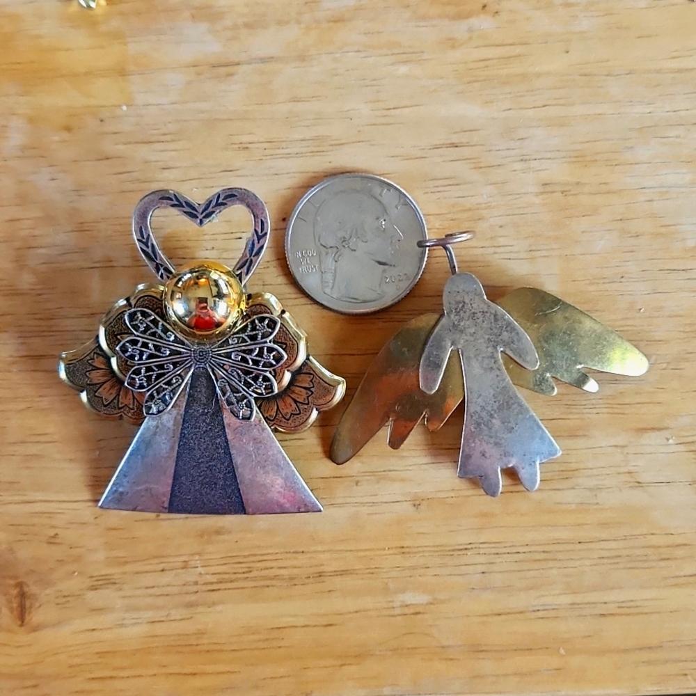 Angel Brooch Pin Jewelry set